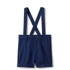 LINEN SUSPENDER SHORTS
